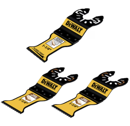Oscillating Multi-Material Cutting Multi-Tool Blade Kit by DeWalt (3 Pack) 1-1/4