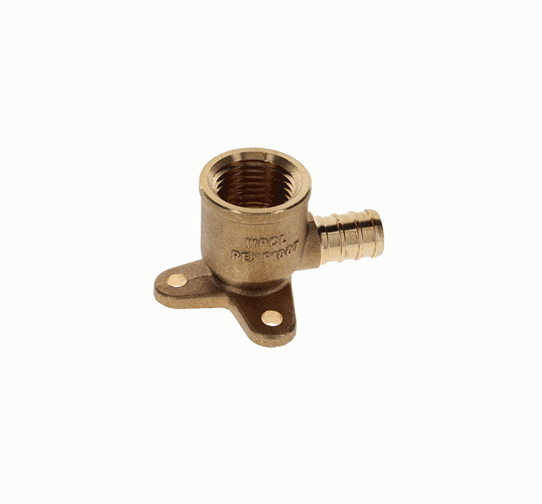 PEX 90 DROP EAR Elbow BRASS (FPT x PEX)