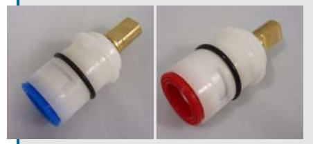 CARTRIDGES FOR ECONOMY 2 HANDLE FAUCETS (HOT AND COLD) 17-389 AND 17-390