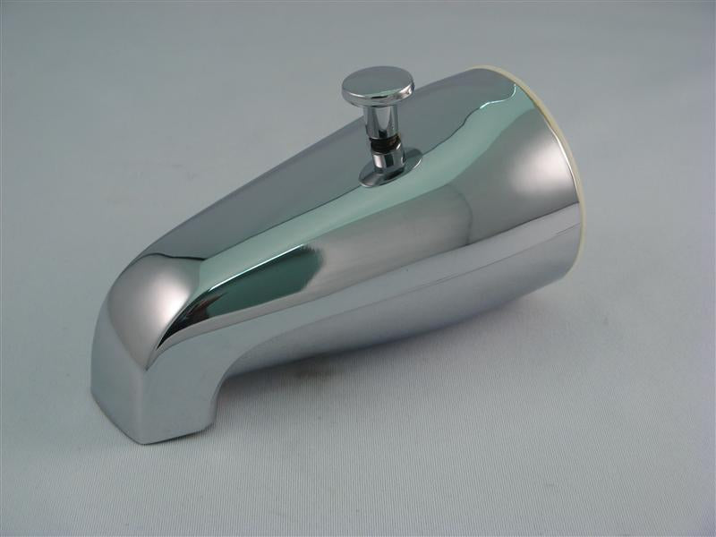 TUB SPOUT WITH DIVERTER - 1/2" End or Closest to Wall Threading