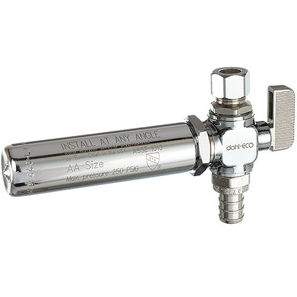 1/2" Pex to 3/8" OD Compression with Water Hammer Arrester