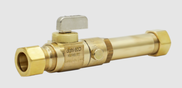 Dahl no solder Replacement Valve 5/8 OD COMP X 5/8 OD COMP LONG WITH DRAIN
