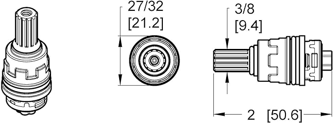 Pfister 2 Lever Faucet Cartridges - Hot and Cold