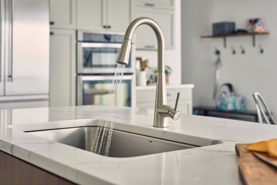 Sleek One-Handle High Arc Pulldown Kitchen Faucet (Installed Price)