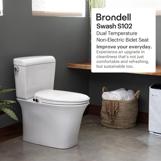 BRONDELL S102 Series Non Electric DUAL Temp Bidet Seat (Installed Price)