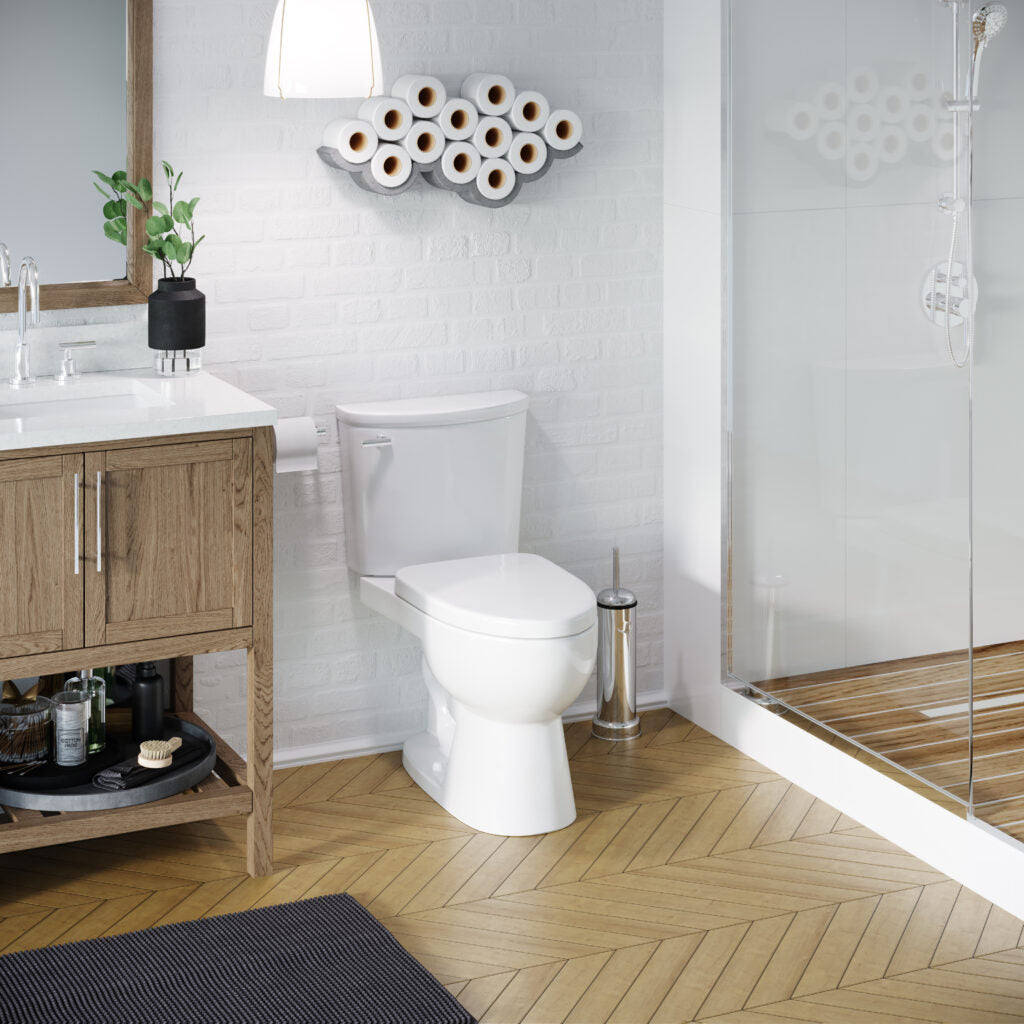 Palermo II:  2 Piece Rim Jet, Comfort Height and Elongated Toilet (Installed Price)