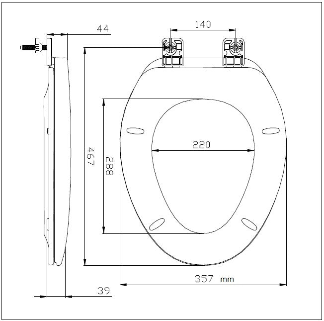 Universal White Toilet Seats