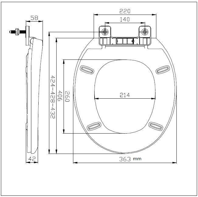 Universal White Toilet Seats