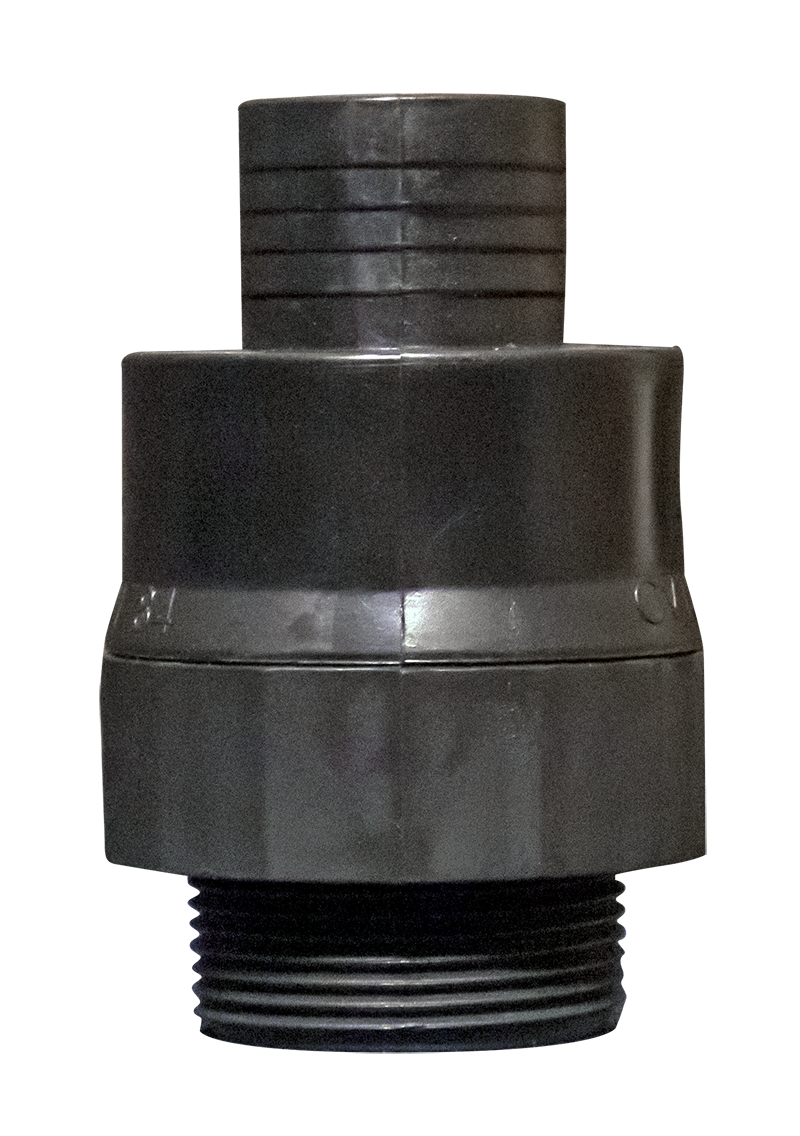 SUMP PUMP CHECK VALVE Thread X Barb Fit