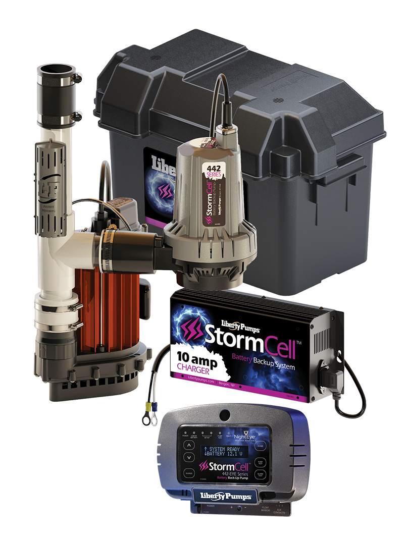 FULL SUMP KIT with ALARM:  Liberty Pumps 1/3 HP,  Battery Back-Up Pump and 10A Charger, Battery AND WIFI Enabled ALARM (Installed KIT PRICE)