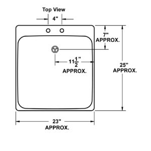 Single Laundry Basin Thermoplastic Sink, Freestanding (Installed Price)