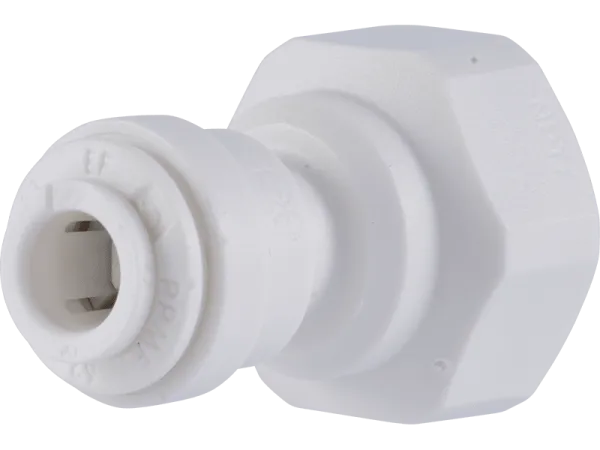 Polypropylene White Female Adapter (NPTF Thread) (1/4 and 3/8)