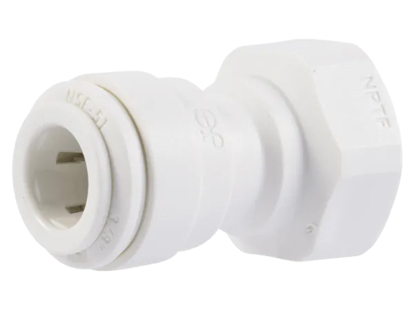 Polypropylene White Female Adapter (NPTF Thread) (1/4 and 3/8)