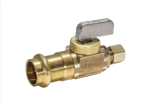 Dahl Straight  1/2 Female Press x 1/4 O.D Comp Valve