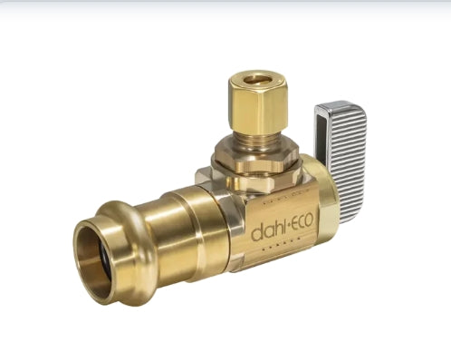 Dahl Angled 1/2 Press x 1/4 OD COMP Valves