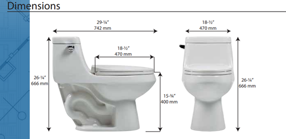 Altima Max: 1 Piece Elongated Toilet with Slow-Closing Seat (Installed Price)