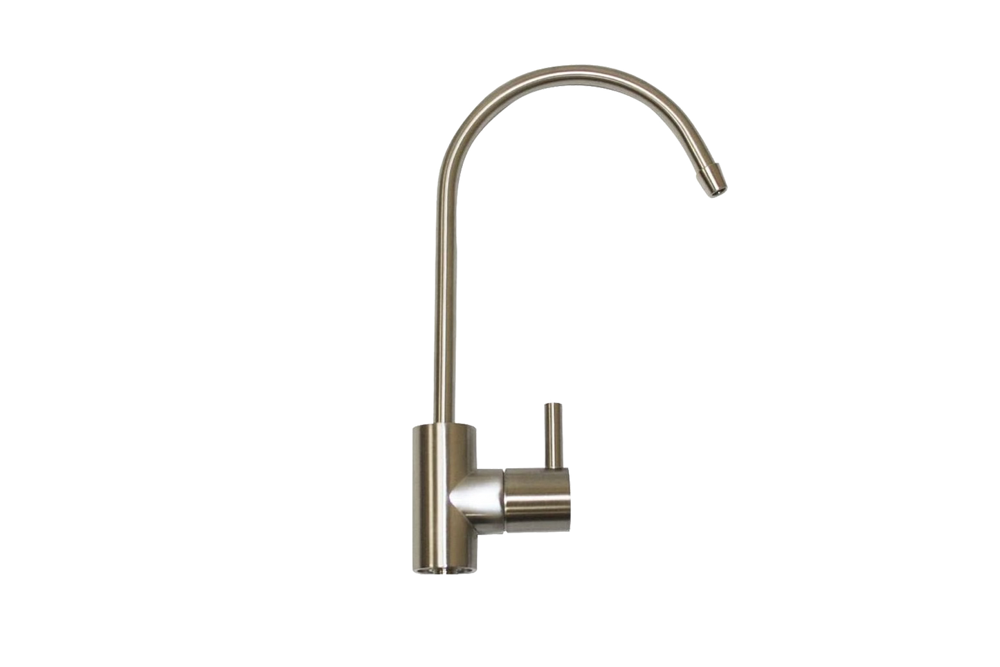 Faucet RO 0.25in Brush Nickel Goose Neck Ceramic Modern (EXCALIBUR REPAIR PART)