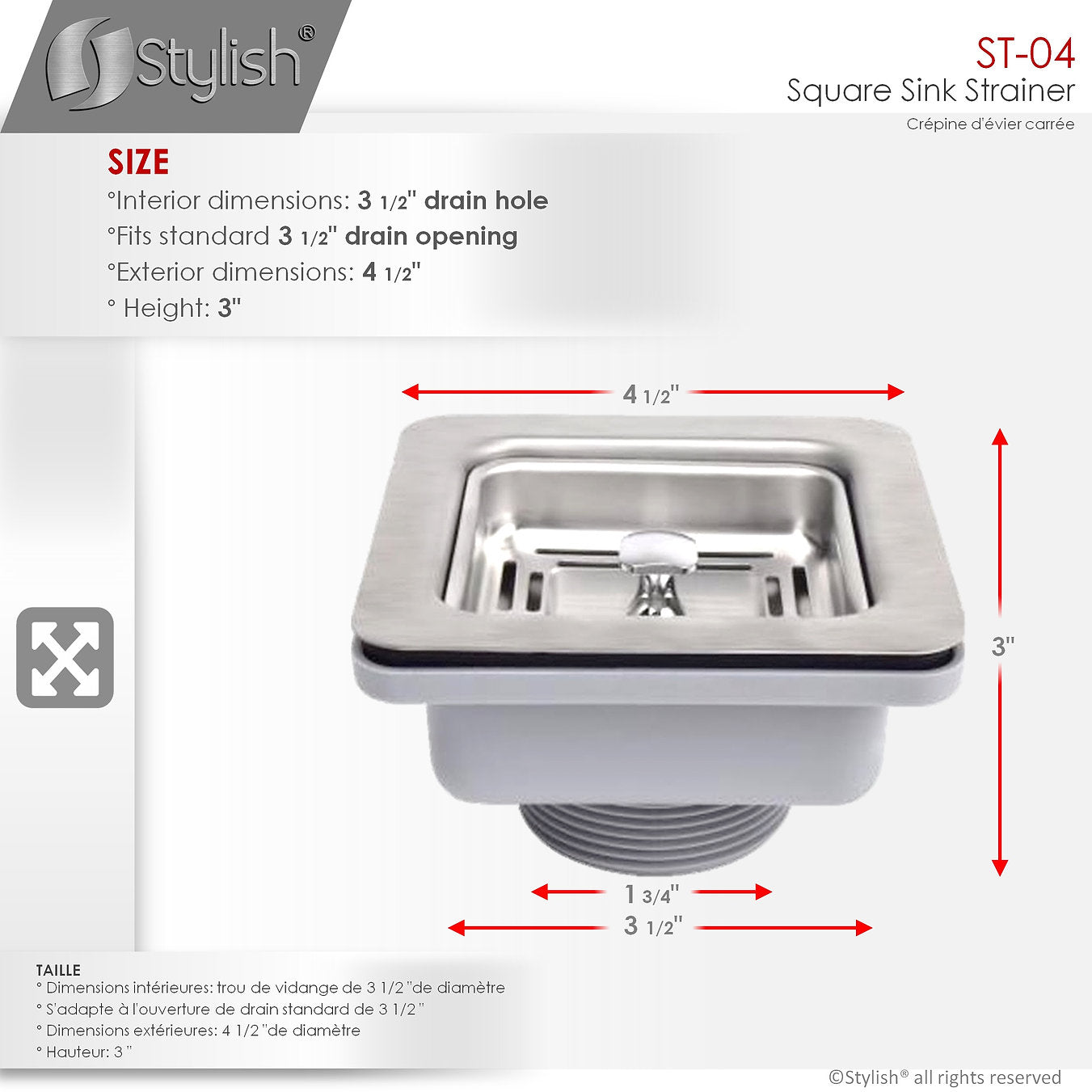 SQUARE Strainer Assembly