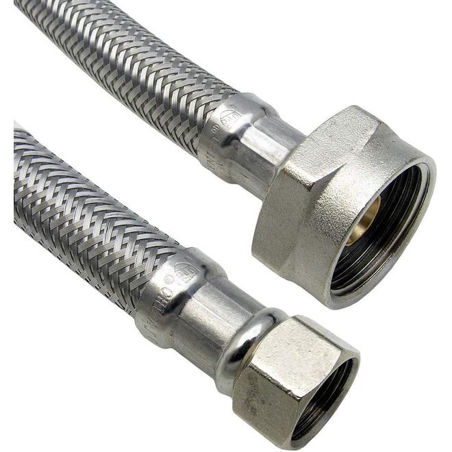 20" TOILET BRAIDED Supply with Metal Nut