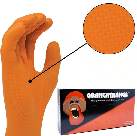 Orangathangs Orange Nitrile Gloves