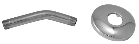 Shower Arm (6")  and Flange for Shower Heads