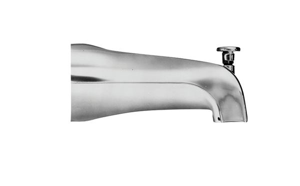 TUB SPOUT WITH DIVERTER - 1/2" Front or Nose Threading