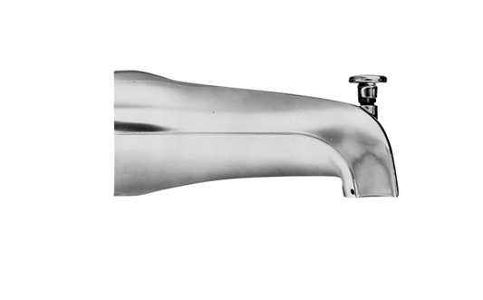 TUB SPOUT WITH DIVERTER - 1/2" Front or Nose Threading