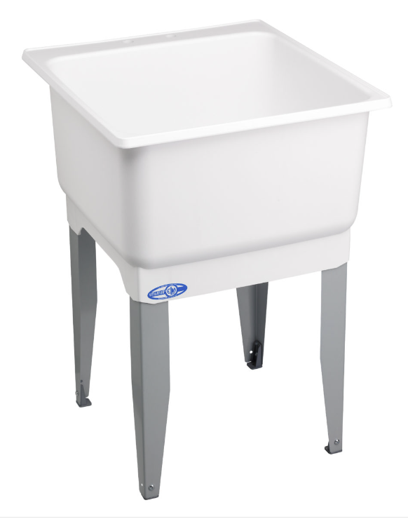 Single Laundry Basin Thermoplastic Sink, Freestanding (Installed Price)