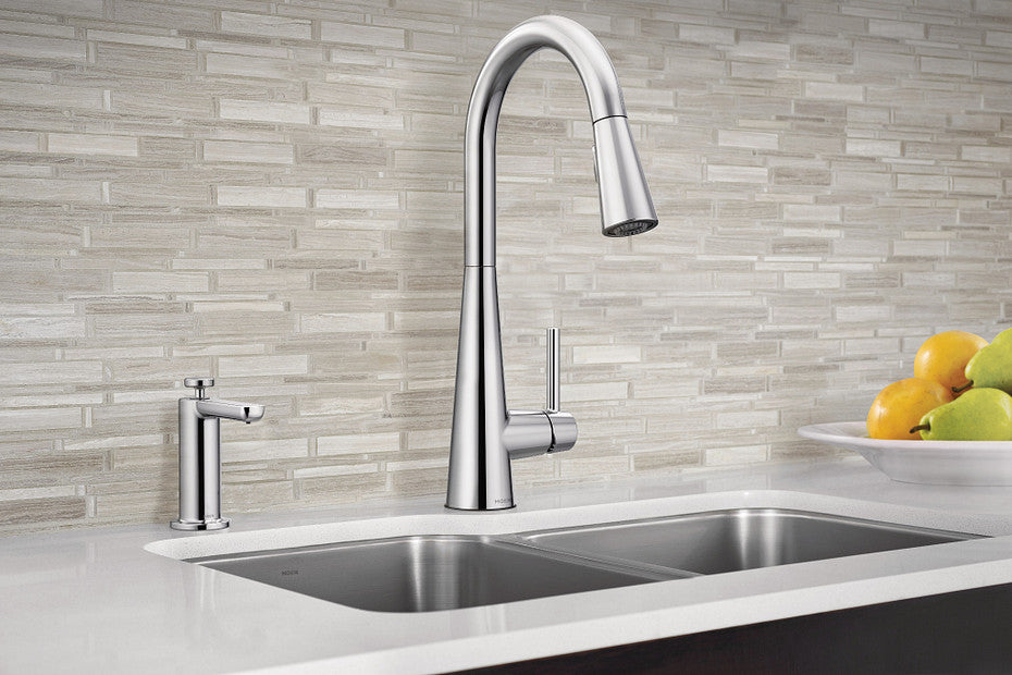 Sleek One-Handle High Arc Pulldown Kitchen Faucet (Installed Price)