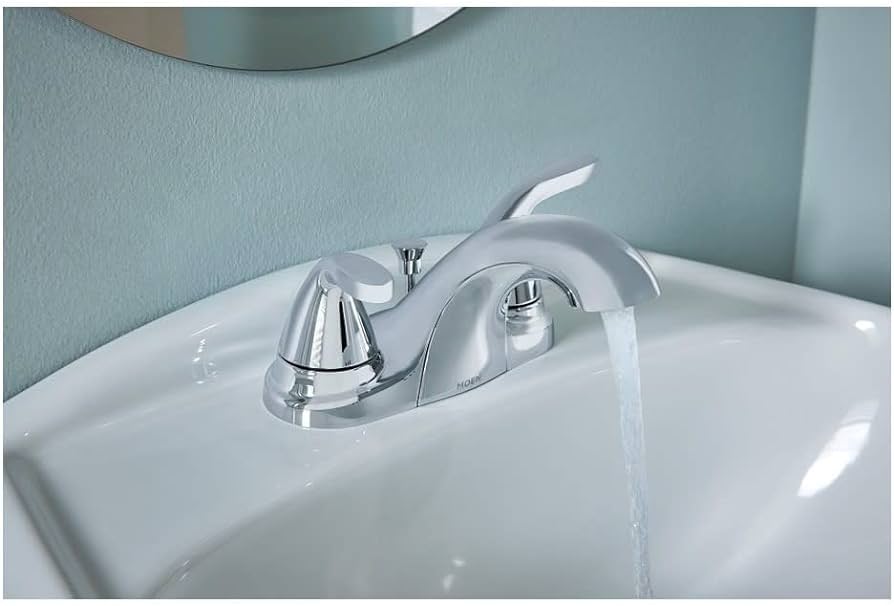 Adler by MOEN 2 Handle Lavatory Faucet In Chrome (Installed Price)